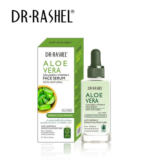 Dr.Rashel Aloe Vera face serum dropper bottle and product box