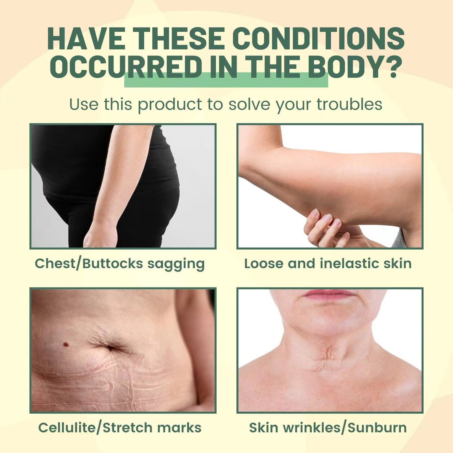 Body concerns guide for compact body oil: sagging, stretch marks, loose skin, wrinkles