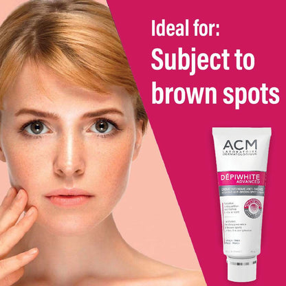 Anti-dark spot gel tube, white with pink label