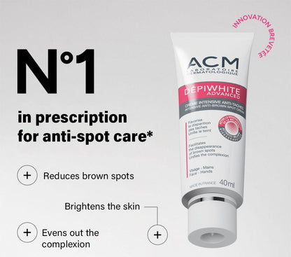 Anti-dark spot gel tube, white with pink label and screw cap