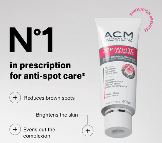 Anti-dark spot gel tube, white with pink label and screw cap