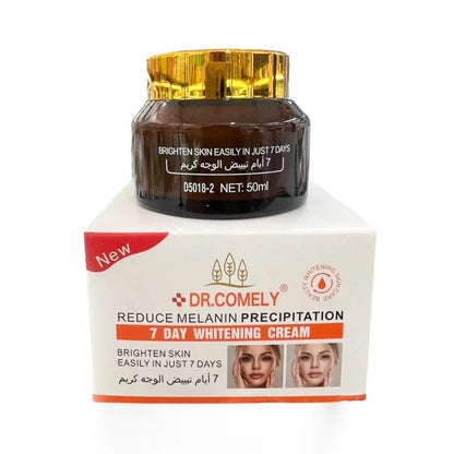 Dr. Comely whitening cream jar with gold lid, 50 ml