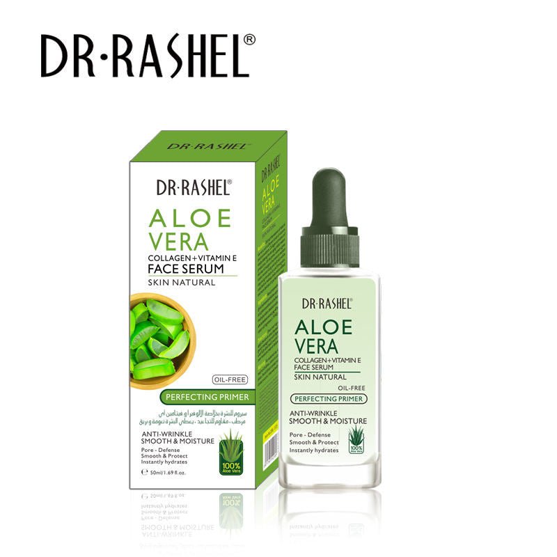 Dr.Rashel Aloe Vera face serum dropper bottle and product box