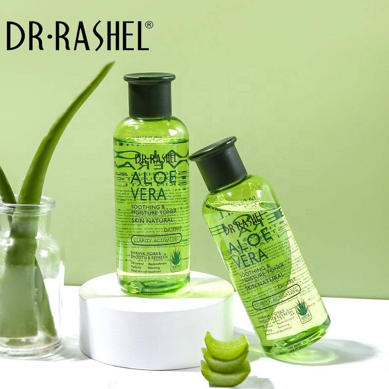 Dr.Rashel Aloe Vera bottles set with black caps