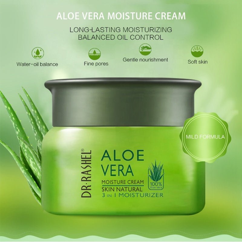 Dr.Rashel Aloe Vera moisture cream jar, dark green top