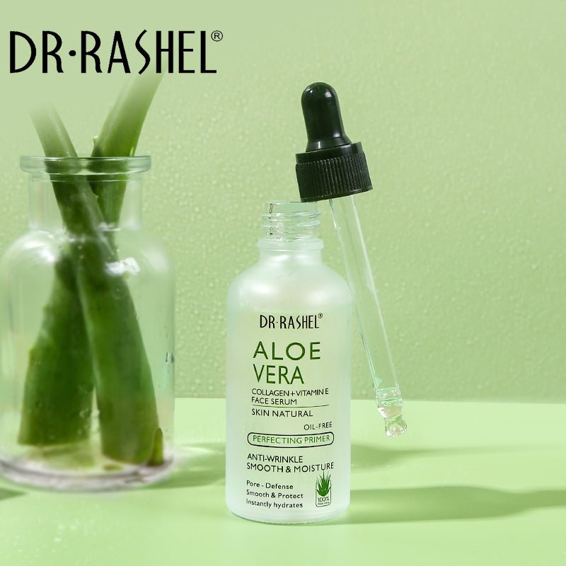 Dr.Rashel Aloe Vera face serum dropper bottle (clear bottle, black cap)