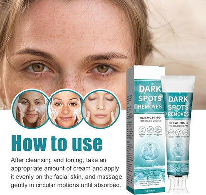 EELHOE dark spots removal cream tube and box with circular face application steps