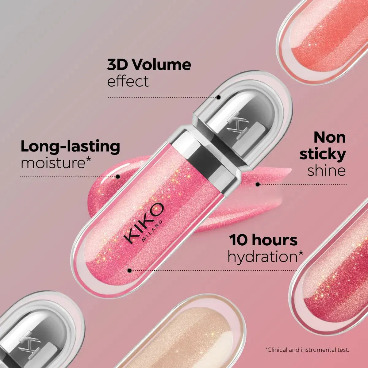 KIKO Milano 3D Hydra Lipgloss — Plumping Volume Effect | Non-Sticky | 30 Shades | Dermatologically Tested