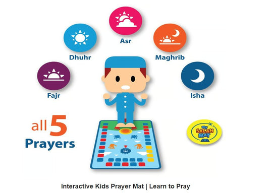 Electronic Kids Educational Prayer Mat for Muslim Children – Interactive Islamic Learning Prayer Rug with Sound, Touch Buttons & Step-by-Step Salah Guide – Islamic Namaz Prayer Mat for Boys & Girls, Quran Duas & Learning Mat for Kids || UAEdealz