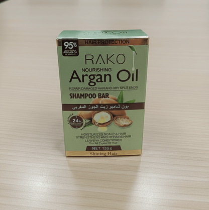 RAKO Argan Oil nourishing shampoo bar box for damaged hair