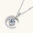 Women's Minimalist Pure Silver Crescent Shaped Moissanite Pendant Necklace || UAEdealz