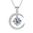Women's Minimalist Pure Silver Crescent Shaped Moissanite Pendant Necklace || UAEdealz