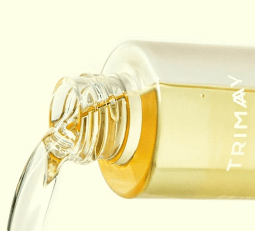 Gold cleansing oil bottle spout dispensing oil