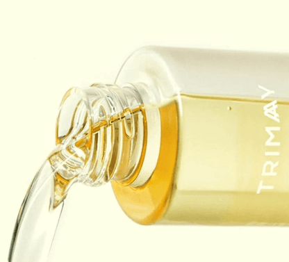 Gold cleansing oil bottle spout dispensing oil