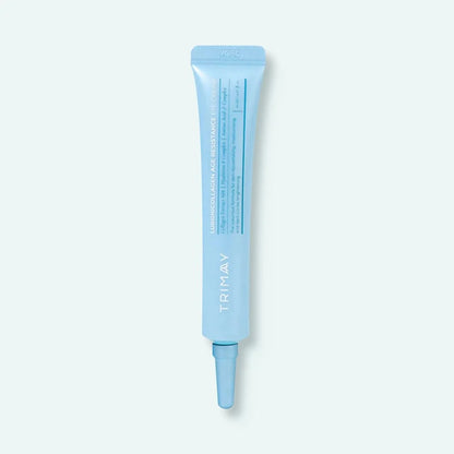 Light blue eye cream tube with pointed applicator tip